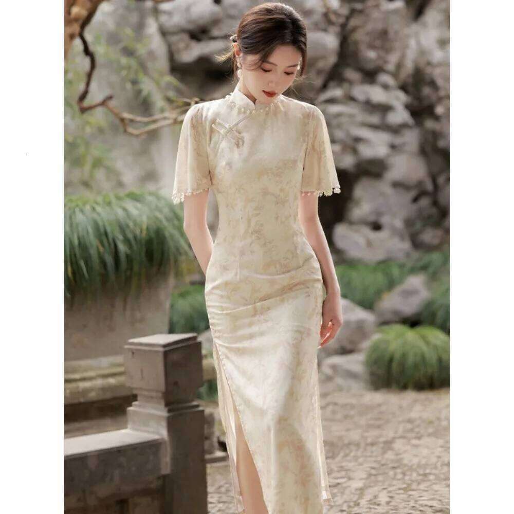 Cheongsams Chinese Traditional Girls Dress For Women Clothing Fashion Clothes Streetwear Ethnic Style Qipao Vintage MAKOUFEI