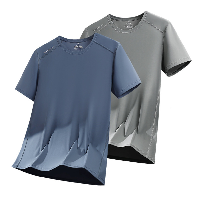 Ice silk quick-dry workwear T-shirt, can be printed with logo, corporate culture advertising shirt, short-sleeved, unisex, plus size, ice-feel T-shirt