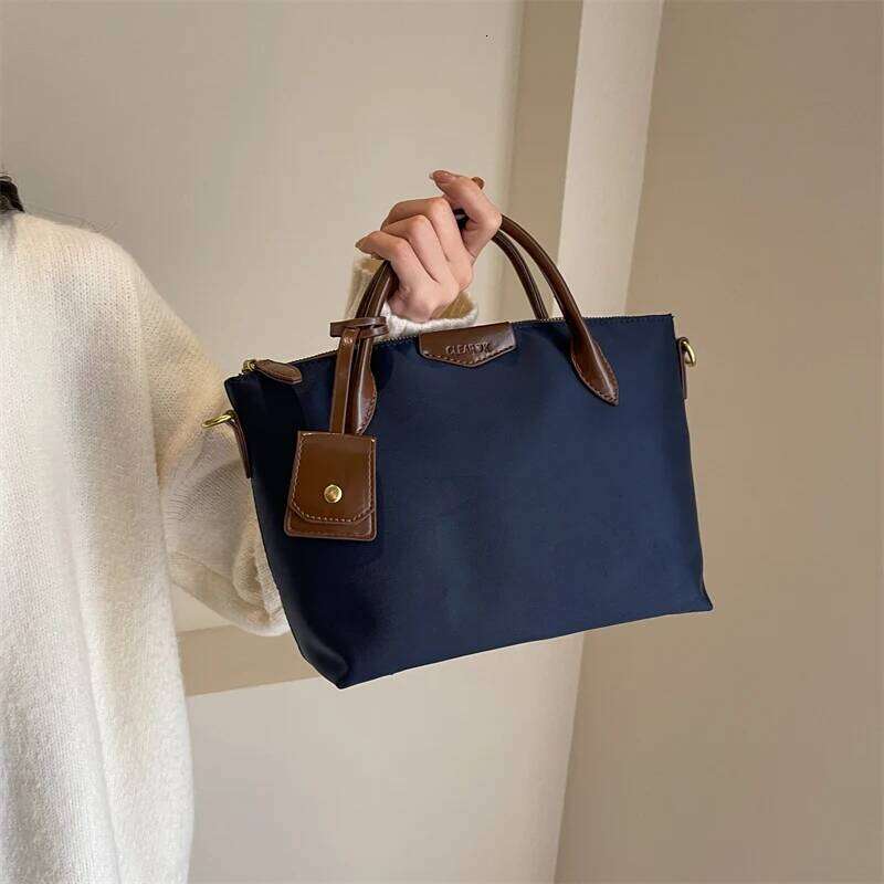 Quality Branded Top Handle Bags For Women Oxford Cloth Mini Shoulder Shopper Tote Bag With Pendant Designer Handbags