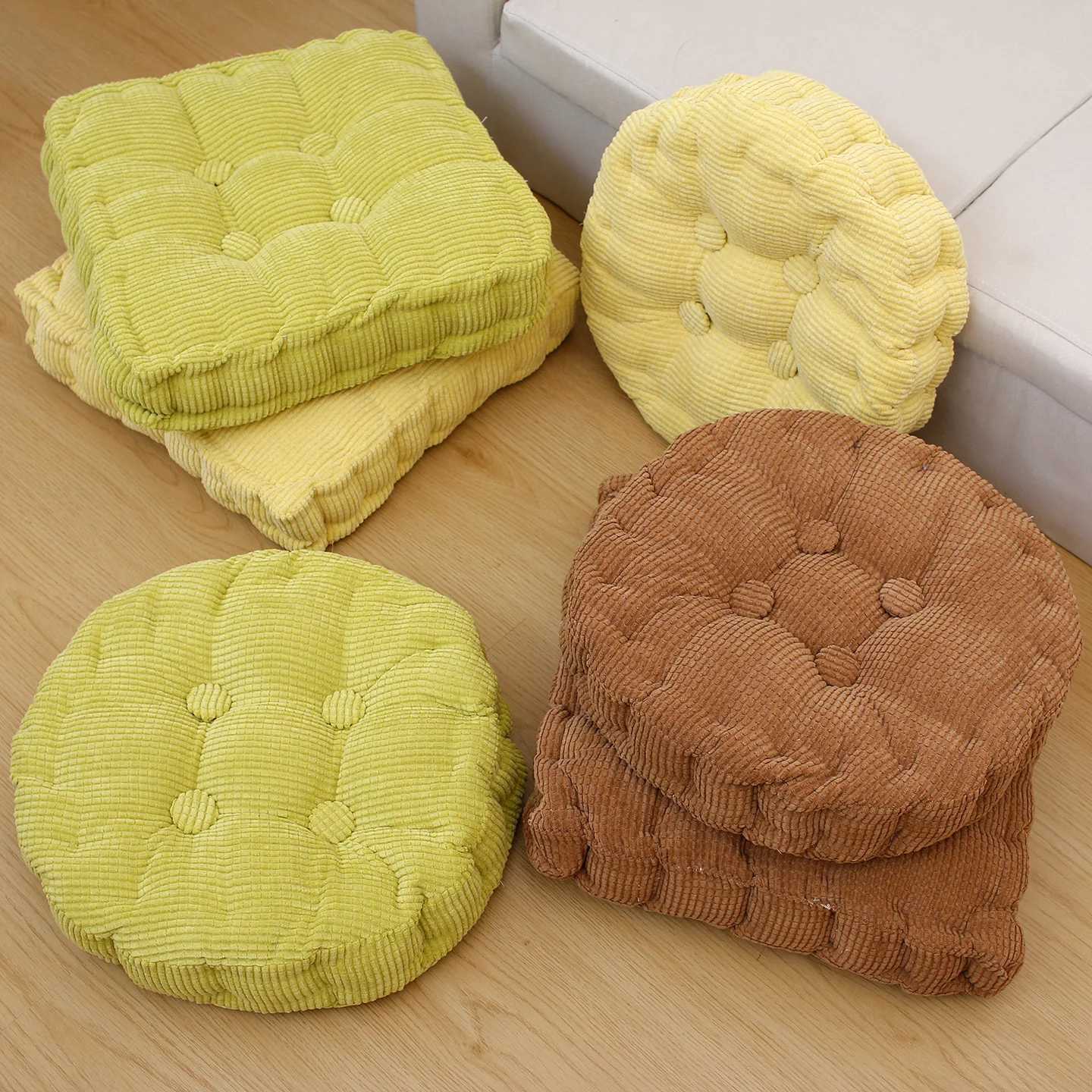 2025 Winter Warm Button Closure Seat Pad Thick Padded Removable Washable Non-Slip Dining Chair Cushion for Office Tatami Futon H260330 - view 3