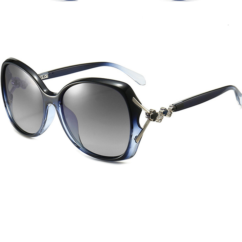 Luxury Brand Designer Sunglasses Women's Summer Sun Protection Sunglasses, Four-Leaf Clover With Diamonds, Polarized Sunglasses, New High-End Sty