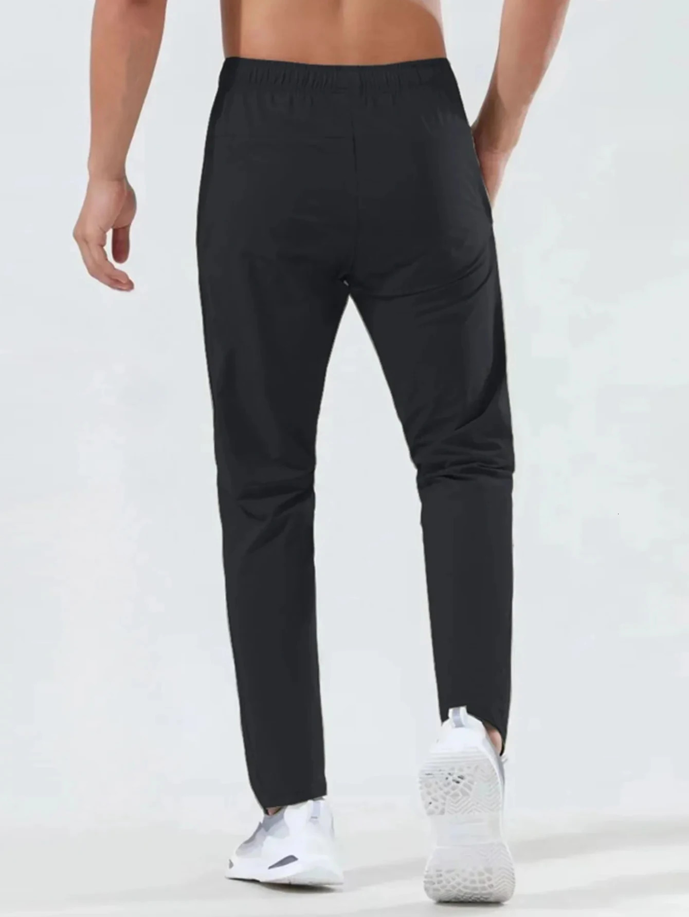 Mens Quick-drying Breathable Waist Drawstring Joggers Chic High Stretch Sports Pantst For Fitness 260327