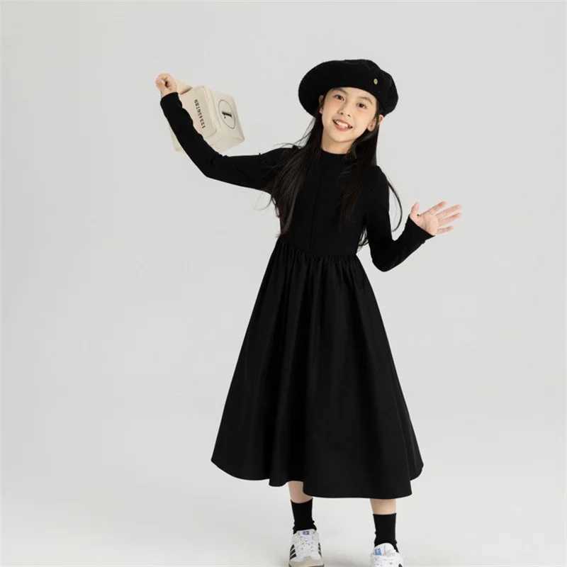 Girls Autumn Dress Princess Birthday Wedding Party Gown New Childrens Fashion Long Vestidos Kids Sweet Spring Clothing 3-10YT260330