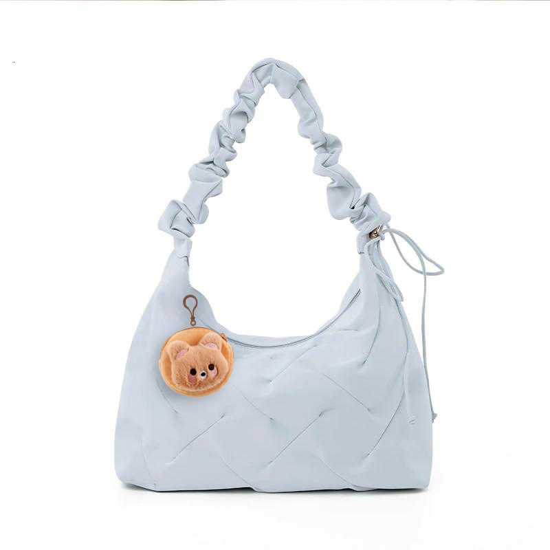 New Casual Versatile High-End Quilted Ruffled Shoulder Crossbody Bag