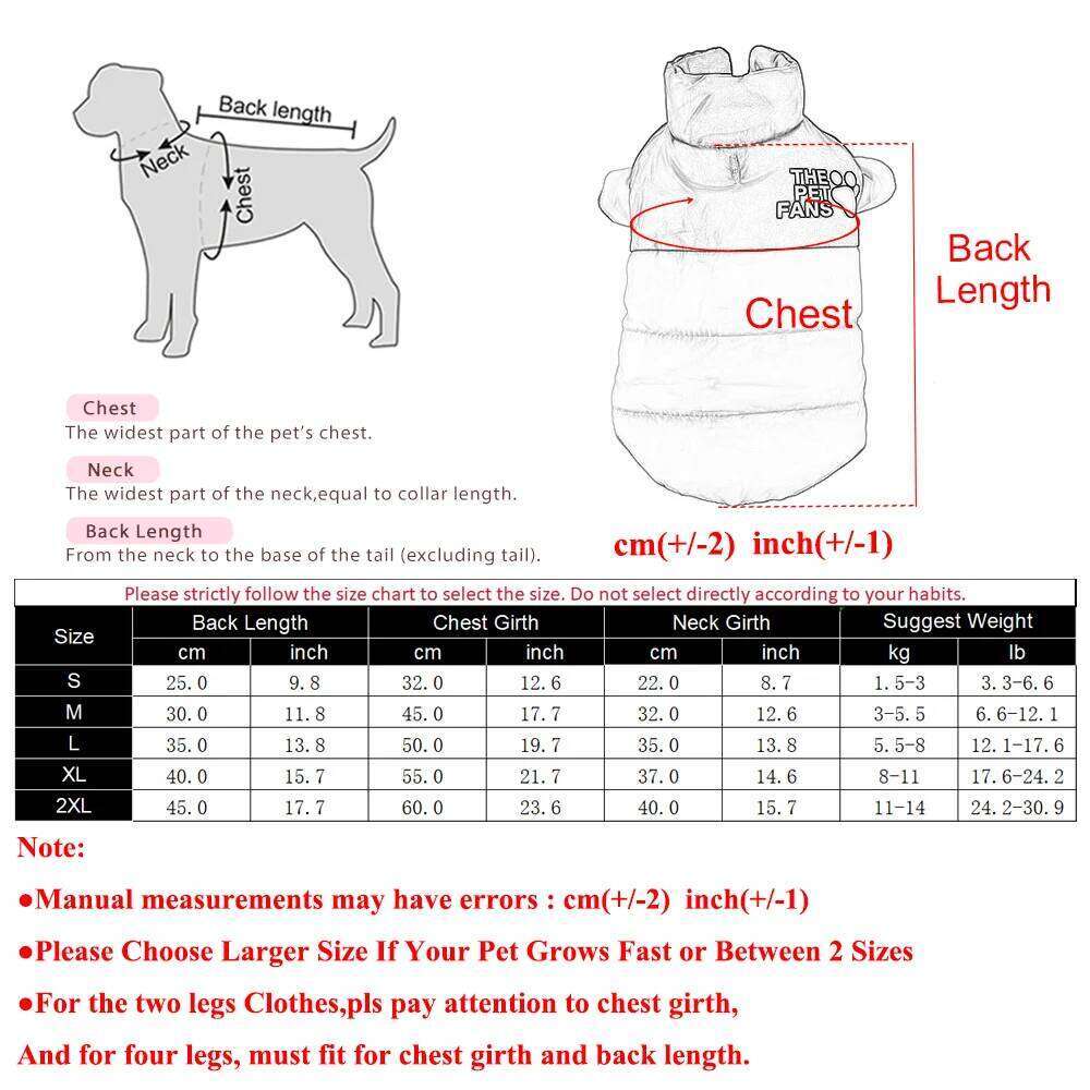 Camping Dog Jacket Coat For Small Medium Dogs Cats Winter Warm Puppy Clothing with Leash Hole Windproof Chihuahua Pug Apparel