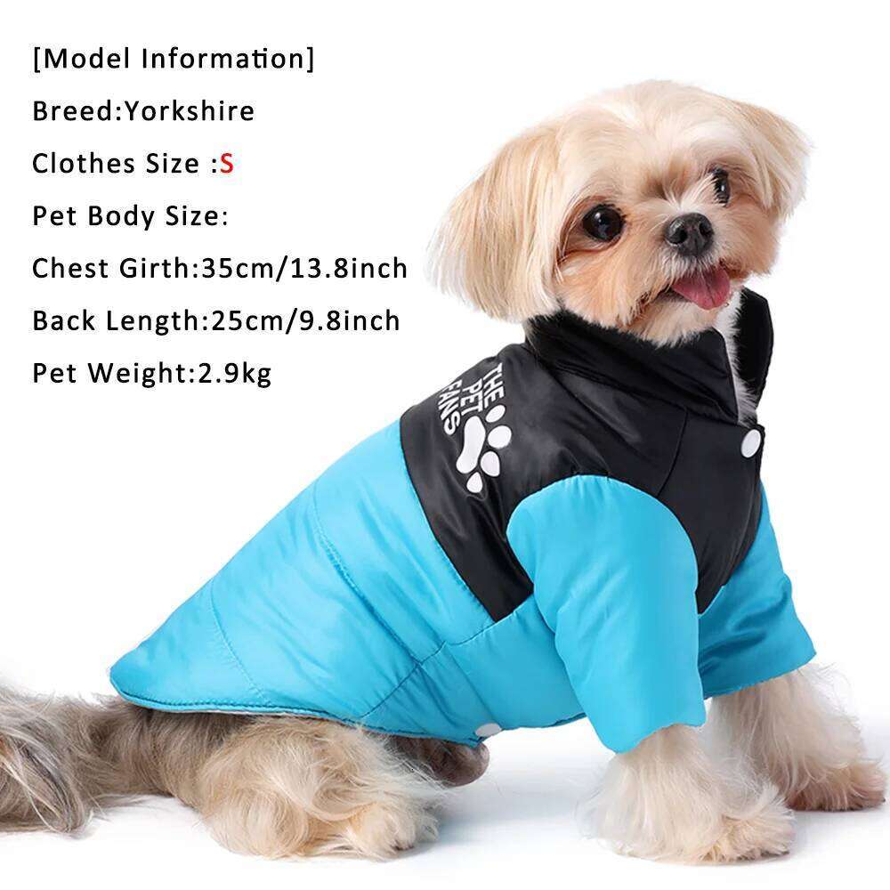 Camping Dog Jacket Coat For Small Medium Dogs Cats Winter Warm Puppy Clothing with Leash Hole Windproof Chihuahua Pug Apparel