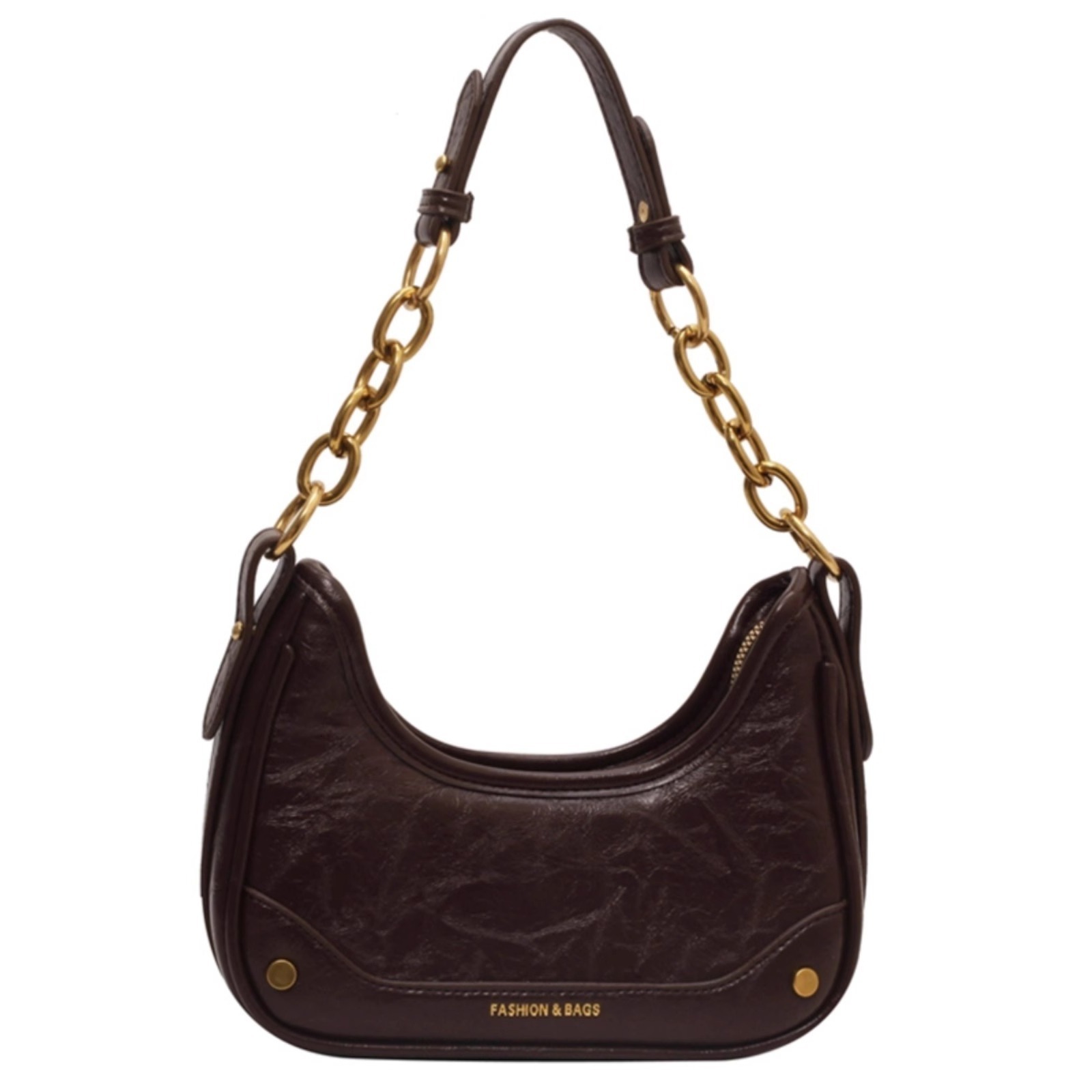 high-end women's bag 2025 new model, textured crossbody niche single-shoulder underarm crescent bag, spring-summer vintage style