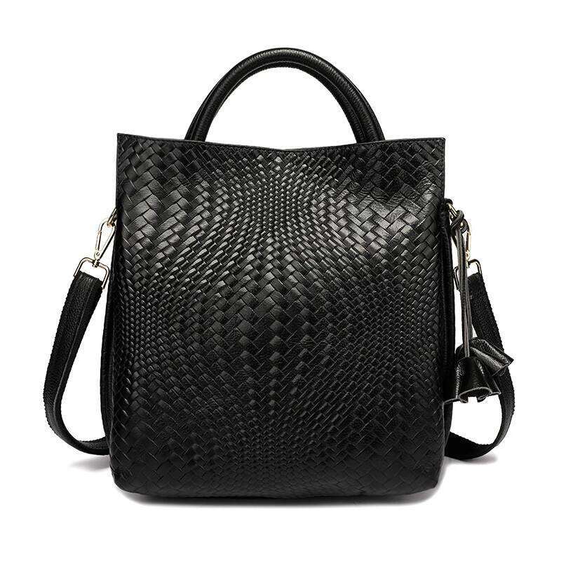 Aidrani New Women S Handbag Large Capacity Woven Texture Bucket Bag Multiple Colors