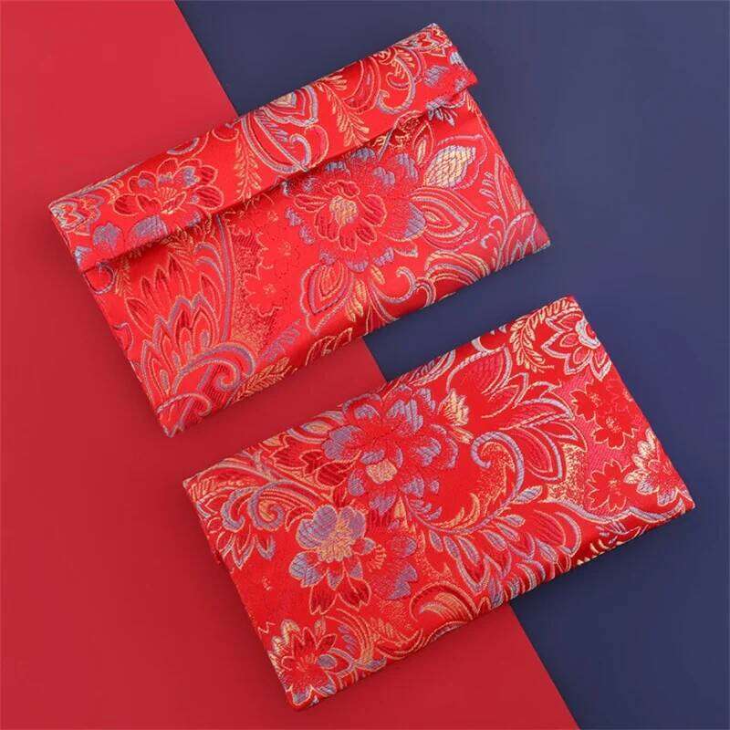 Chinese Embroidery Stobag Pcs Chinese Silk Cotton Bag Button Red Envelopes Embroidery For Gift Jewelry Package Storage Pocket Reusable Pouches