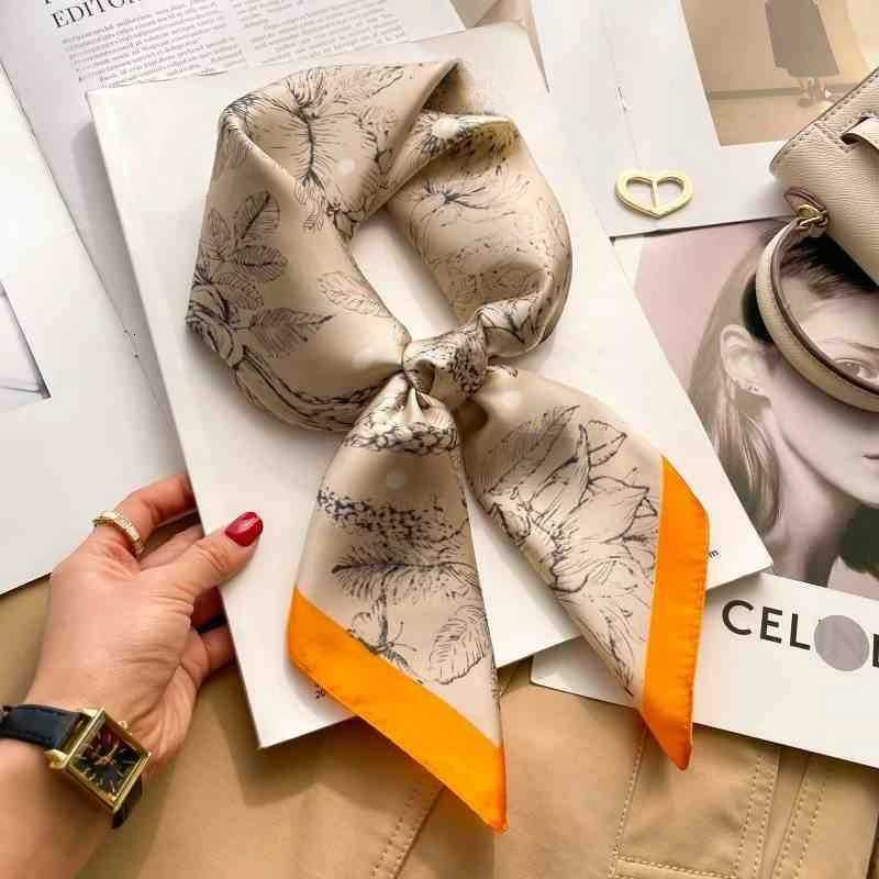 70cm Luxury Leopard Print Silk Square Scarf Wen Foard Hairband Hands Bag Ribbon Hijab Neckerchief band Soft Satin X260328