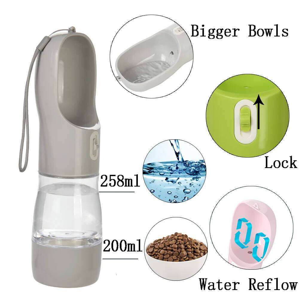 Portable Pet Dog Water Bottle for Small Medium Dogs Cats Hiking Puppy Leakproof Drinking Bowls French Bulldog Teddy Supplies