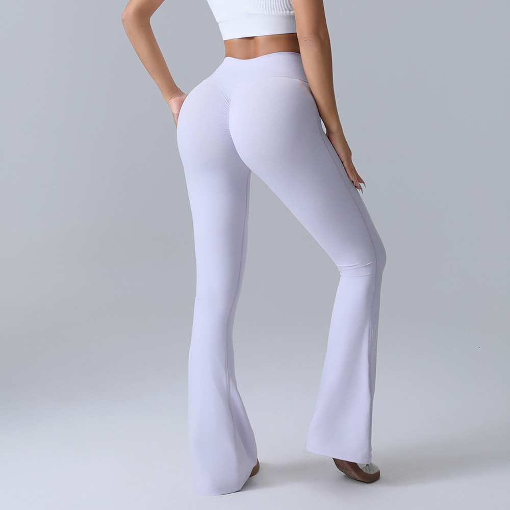 Peach Flare Yoga Pants for Women High Waist Butt-Lifting Tight Pants Wide-Leg Quick-Dry Running Sports Pants for Women