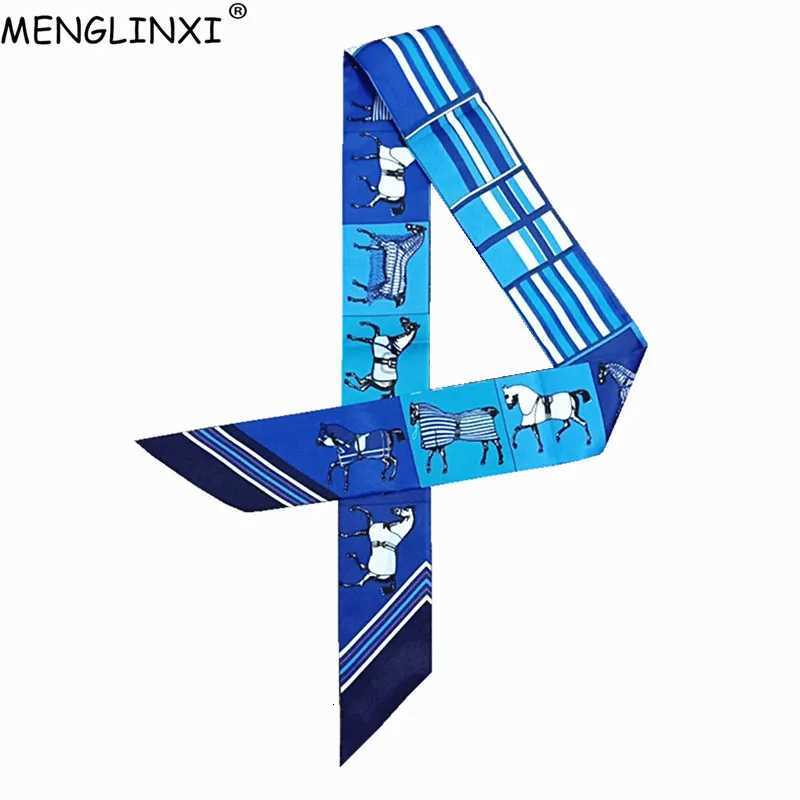 New Fashion Scarf For Wen Horse Printing Skinny Bag Scarf Brand Silk Foard Wen Ribbon Tie Scarves For Ladies X260328