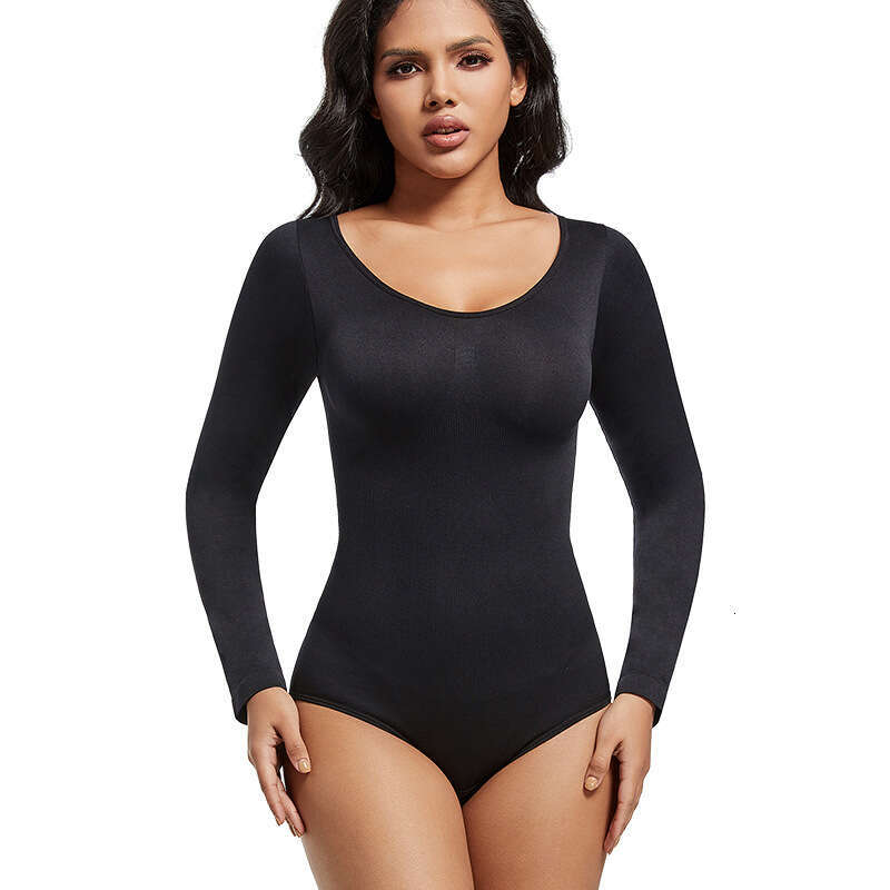 Tummy Control Slim Shaper High Waist Seamless Butt Lifter for Women Custom European and American high-elastic long-sleeve butt-lifting and tummy-contr