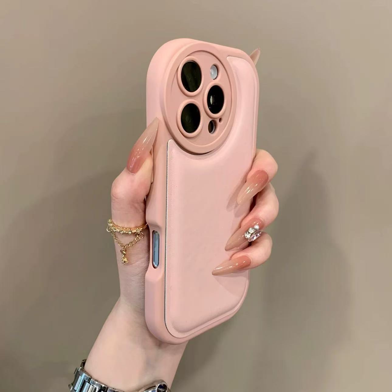 INS Luxury Air Cushion Leather Full Case For iPhone