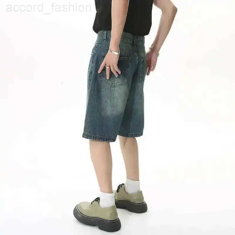 IEFB Summer Mens Casual Jeans Shorts Loose Mid High Waist Fashion Knee Lenght Denim Short Pants Vintage Male New Korean 9A8588 H260330