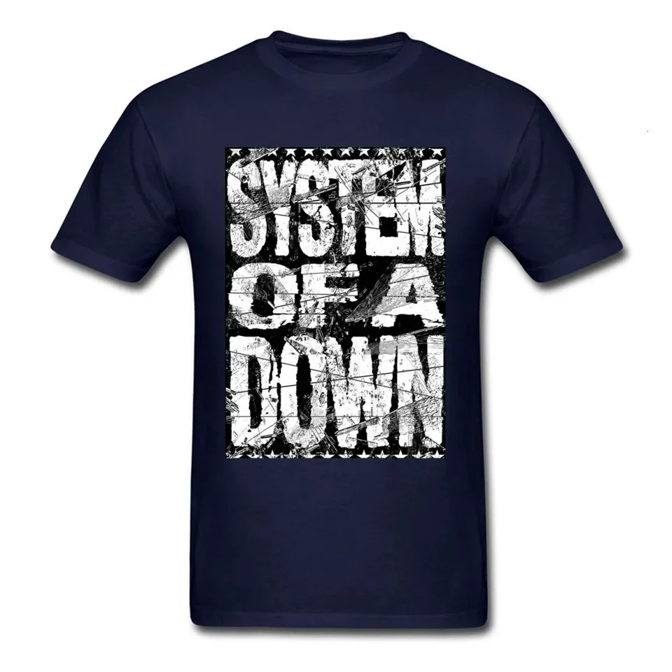 SYSTEM OF A DOWN Men T Shirt Letter Print Vintage Punk Short Sleeve T-shirts Black White Customized Top Tees Streetwear 260327