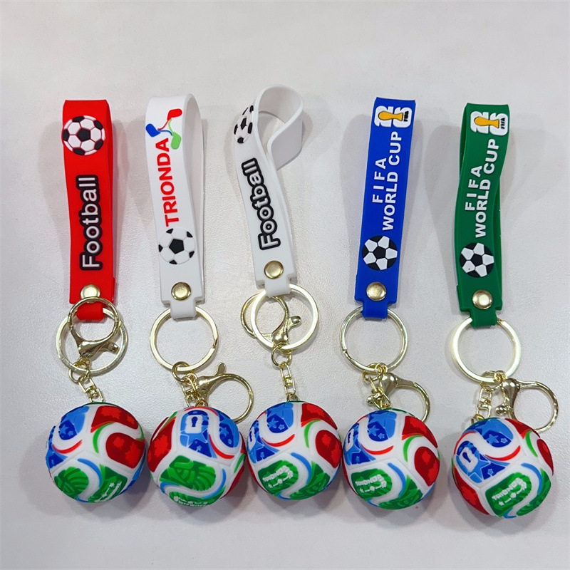 free shipping 2026 Creative World Cup Soccer Keychain, Cartoon Car Doll Key Ring, Unisex Backpack Bag Charm Gift Accessory
