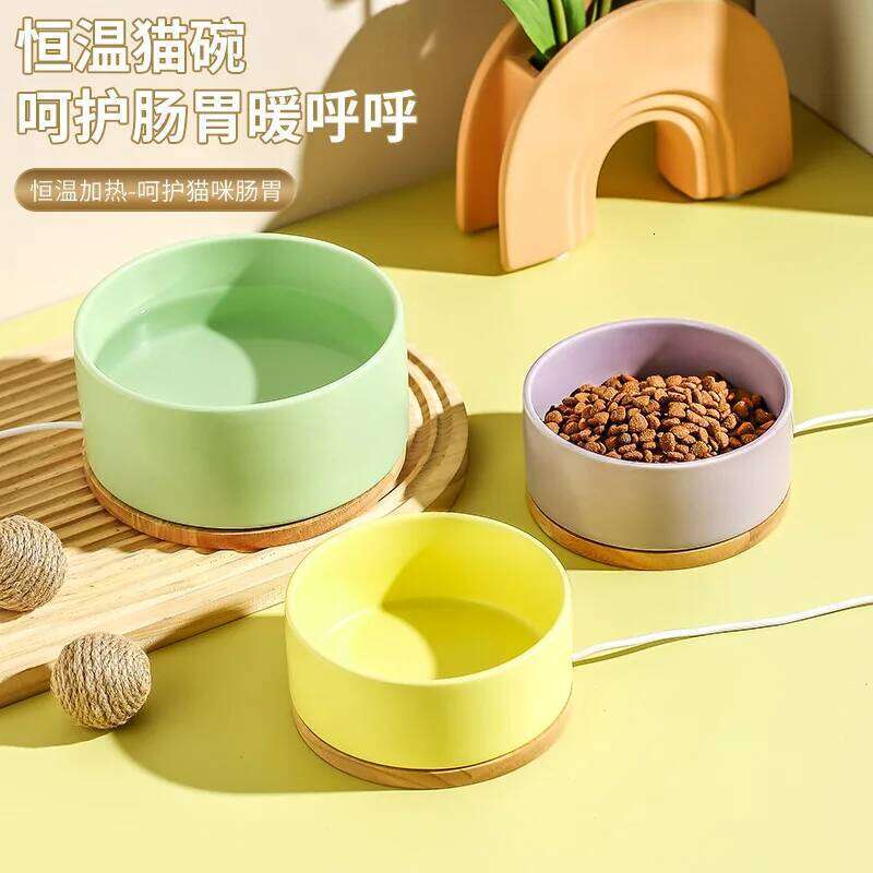 Heated Cat Ceramic Dispenser with Temperature for Cats & Dogs Constant 35C Pet Water Bowl Winter 26W0330