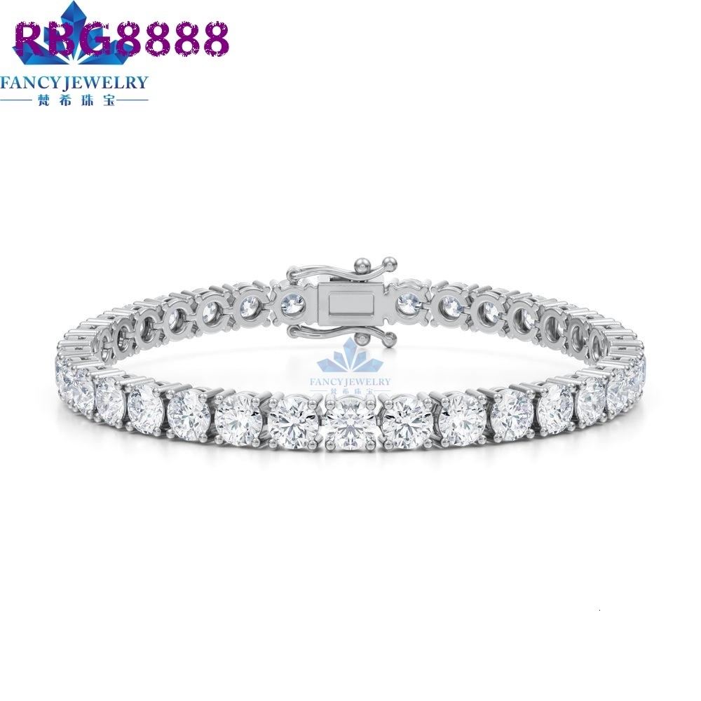 IGI Certified VVS Lab Grown Diamond Tennis Chain Bracelet 2-6mm Custom CVD HPHT Womens Diamond Bracelets Bangles