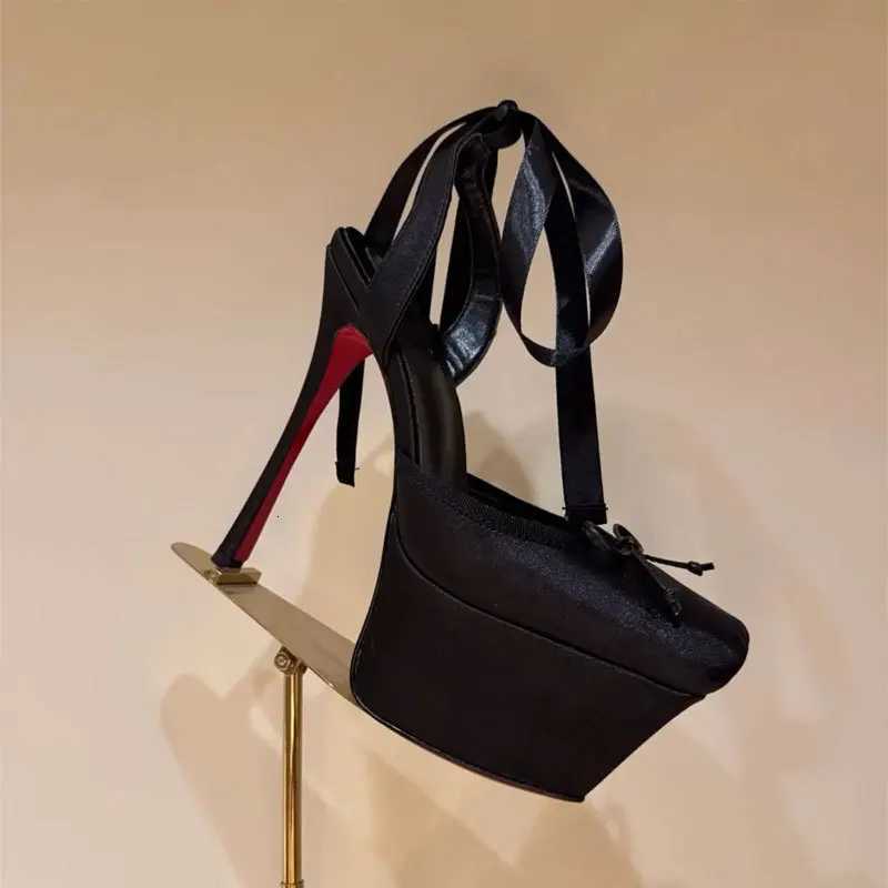 Cross Strapwaterproof Platform ForEuropean AndAmerican Fashionhigh-heeled Bowsandalswomens Nightclub Runwayand Banquetshoes Z260330