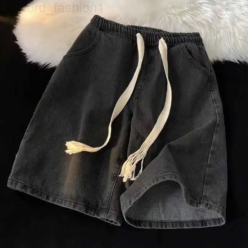 Summer Vintage Denim Shorts Women Loose Fit High Waist Retro Casual Shorts Trendy Streetwear Fashion H260330