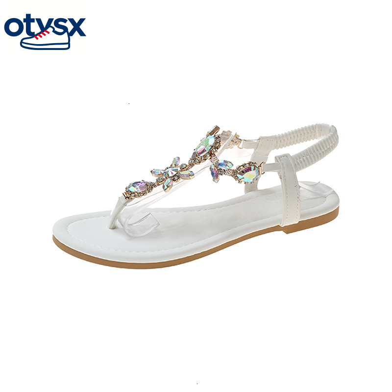 2026 new women's sandals summer new big rhinestone fashion European and American plus size women's sandals casual shoes