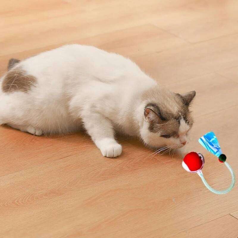 New Interactive Toys Automatic Rolling Ball Faux Tail Rechargeable Smart Pet Electric Toy Cat Training Imitate Mouse