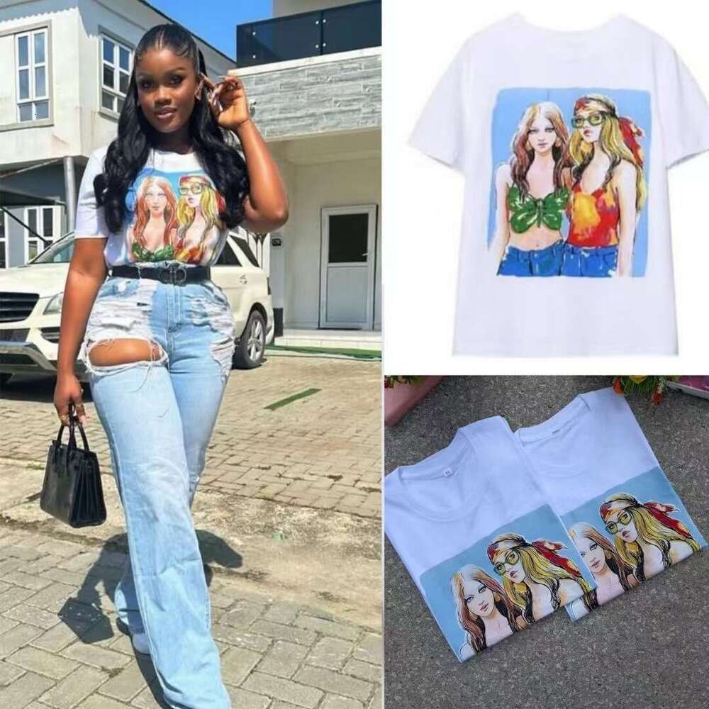 Pure Cotton American Style Short Sleeve T Shirt For Women Summer New Model Loose Fit Trendy Casual And Versatile