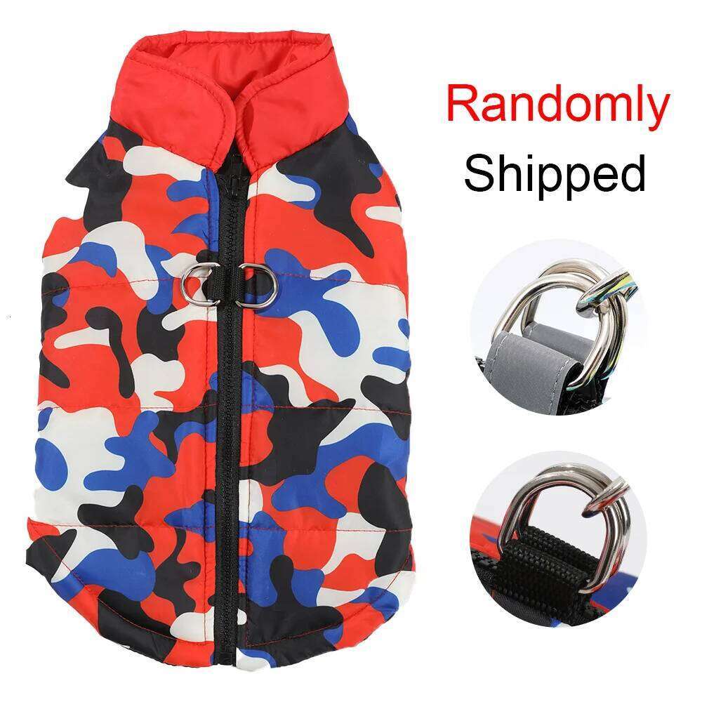 Warm Jacket Coat Pet Clothes For Small Medium Dog Winter Puppy Camouflage Print Costumes With D-ring Chihuahua Yorkshire