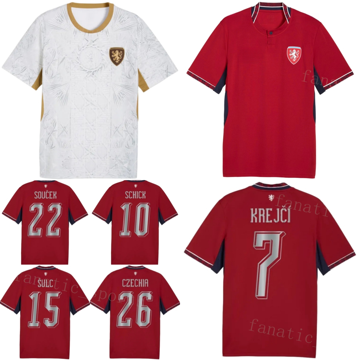 National Soccer Czech Republic 2026 World Cup 10 Patrik Schick Jersey 22 Tomas Soucek Jaroslav Zeleny Matej Kovar Vladimir Coufal Adam Karabec Football Shirt Mens