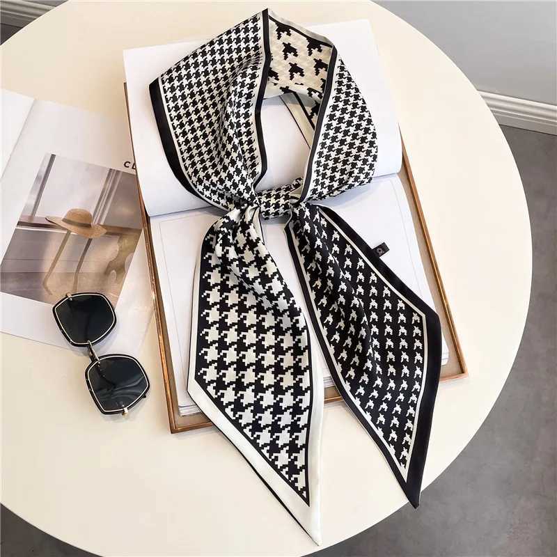 Luxury Brand Horse Printed Scarf Elegant Slender Thin Silky Scarf Wens Casual Decorative Neck Scarf X260328