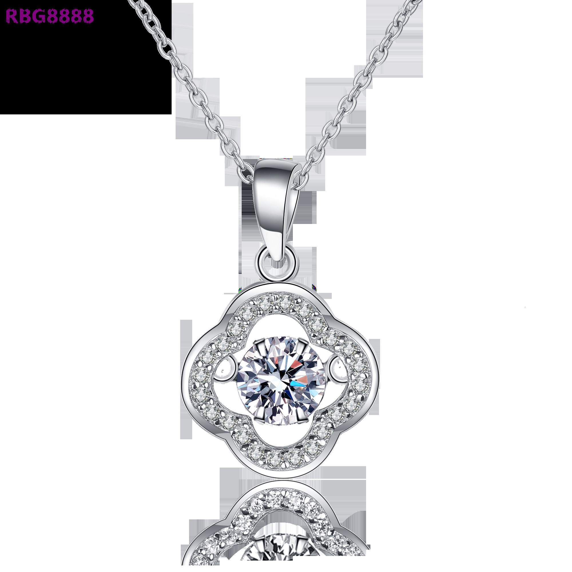 Creative Jewelry Ldeal Cutting Women Real S925 Sterling Silver D Colored Moissanite Diamond Hollow Pendant Necklace Display