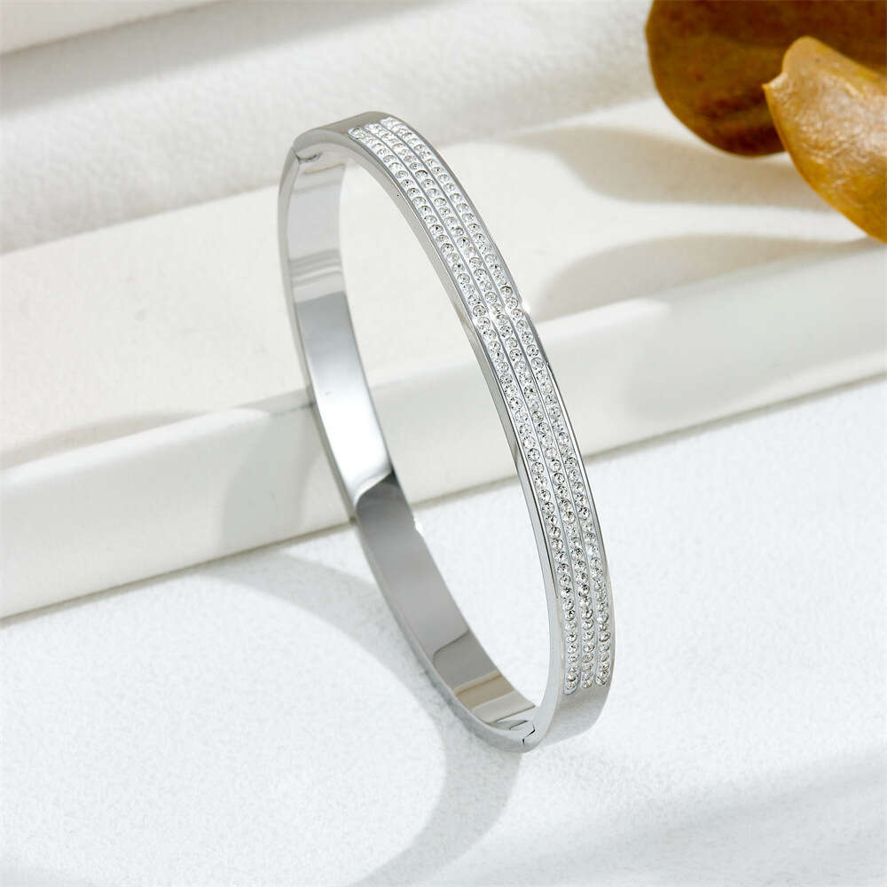 Bracelet Geometry Bracelet Popular Fashion Temperament Hand Accessories Wholesale INS Style Elegant Full Diamond Bracelet Designer Bracelet Luxury Jew - view 6
