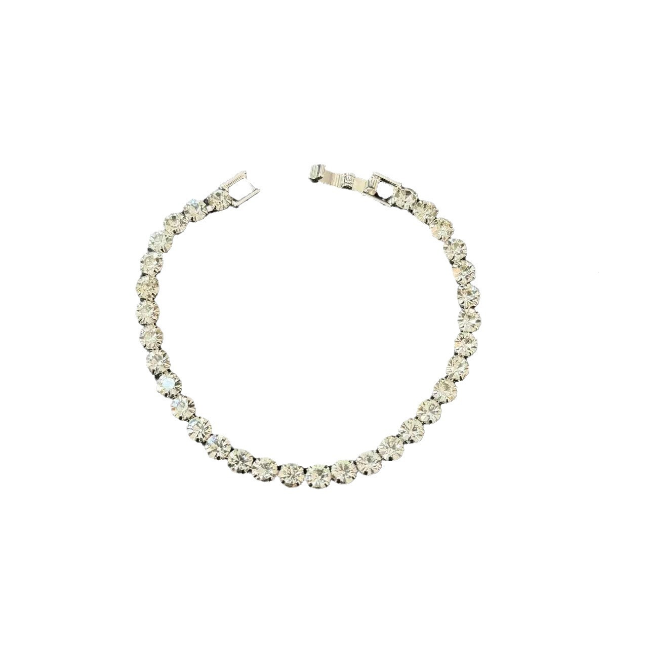 Luxury Brand Designer Fashionable Understated Niche Design Cool Style Ultra-bright Men's And Women's Identical Crystal Bracelet Ankle Chain
