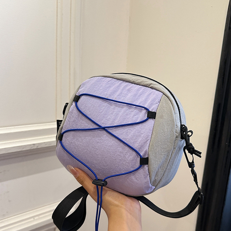 Crossbody for Women, Color-Block Small Trendy Ins Style, Men's Cross Knot Shell Bag, Commuter Versatile Lightweight Shoulder Bag