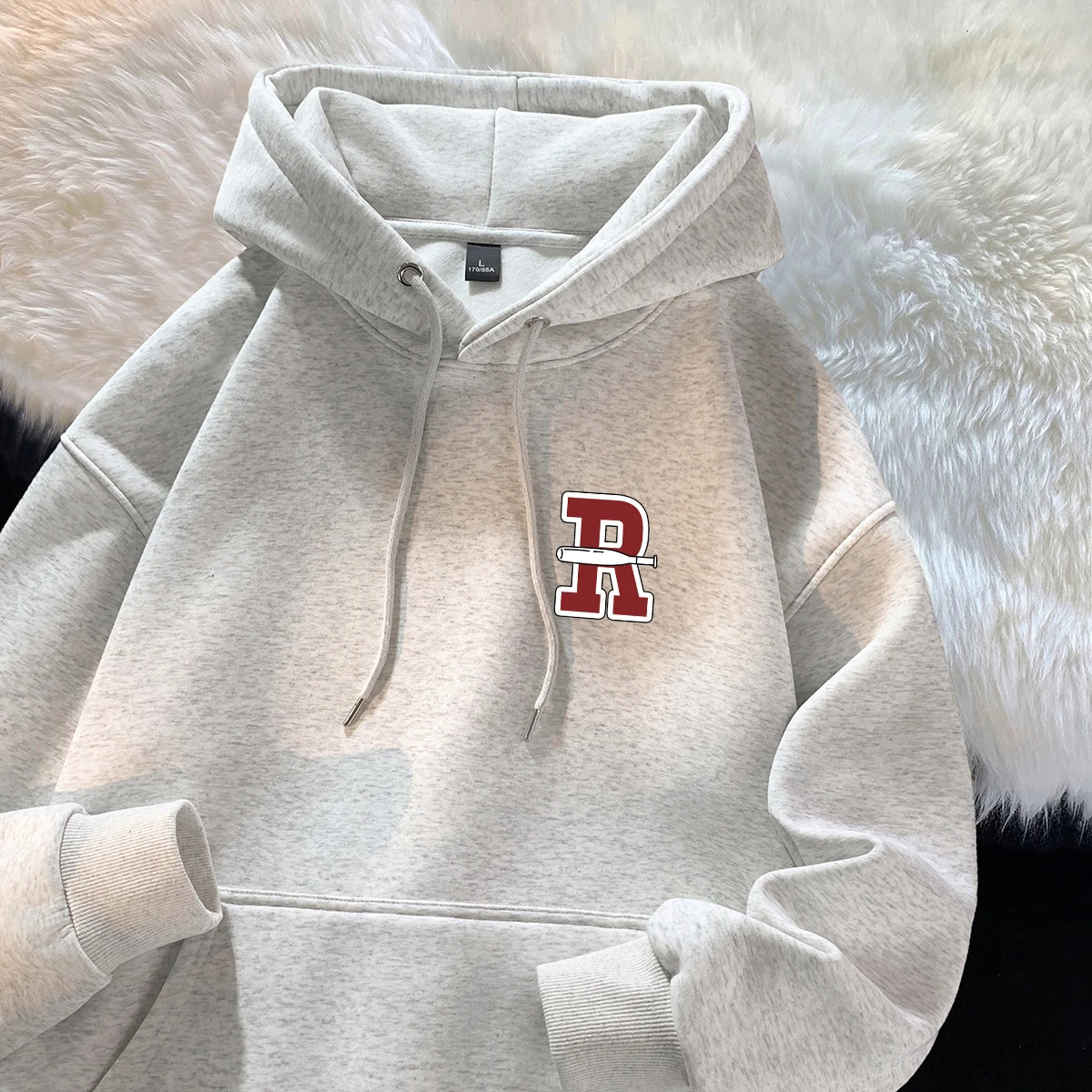 Adult Mens Autumn Hooded Sweatshirt Trendy Letter Print High-end Daily Versatile Loose Comfort Top Outdoor Warm Sportswear 260330