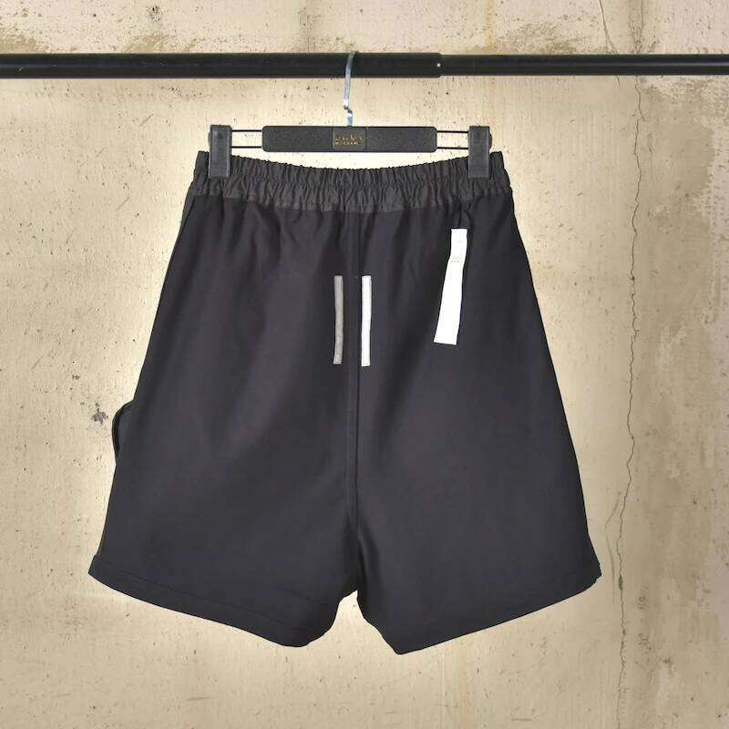 Cotton Knitted RO Dark High Street Split Men's Elastic Waist Summer Fashion Casual Loose Shorts