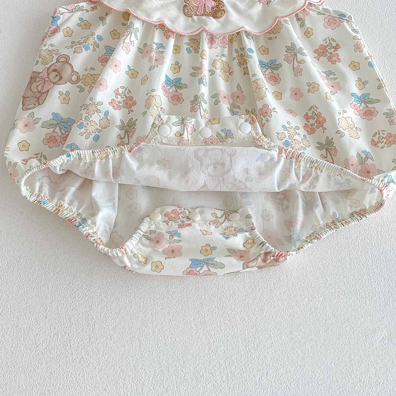 Newborn summer Korean version baby girl jumpsuit new crawling clothes thin baby clothes