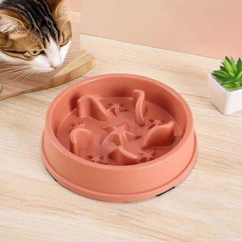 Slow Feeder Bowl for Small Dogs Cats Anti-Slip Anti-Tip Food Dish Prevent Choking Pet Feeding Supplies 26W0330
