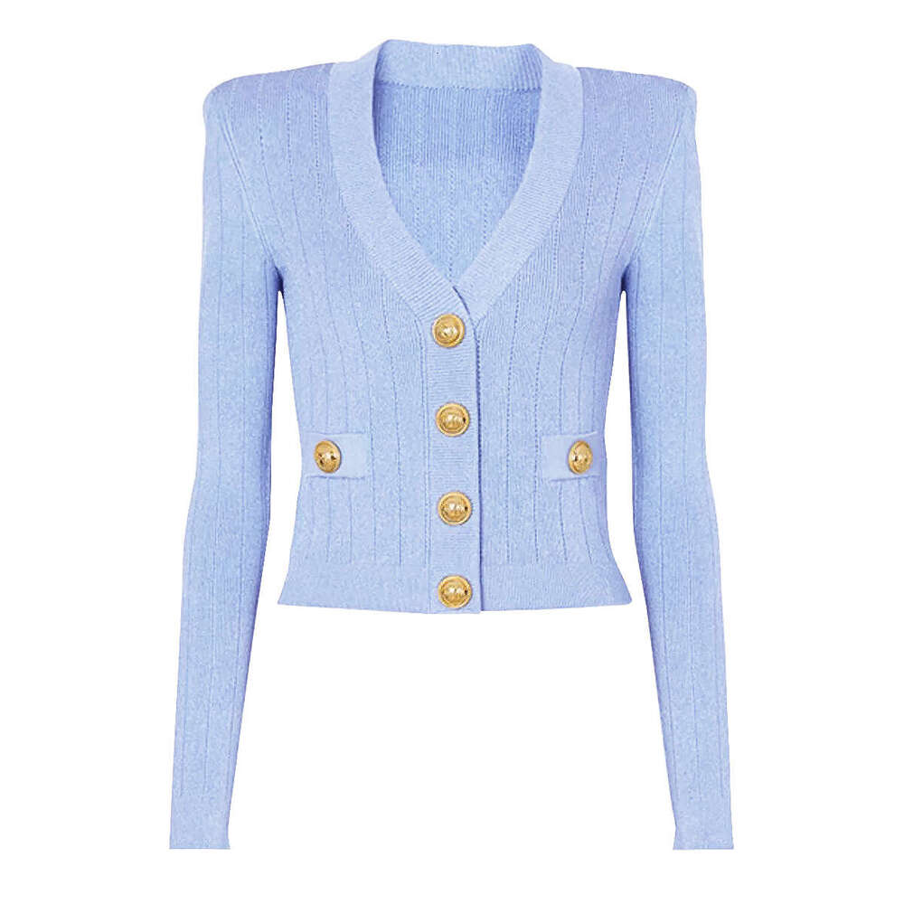 Spring and Autumn New Designer Women's Fashion Classic q26 High Quality Multi functional Top Knitted Sweater Cardigan