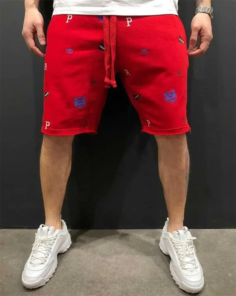 Spring Summer Men Cargo Shorts Relaxed Fit Breeches Bermuda sports Short Pants cotton Embroider Shorts Mens sweatpants 260330
