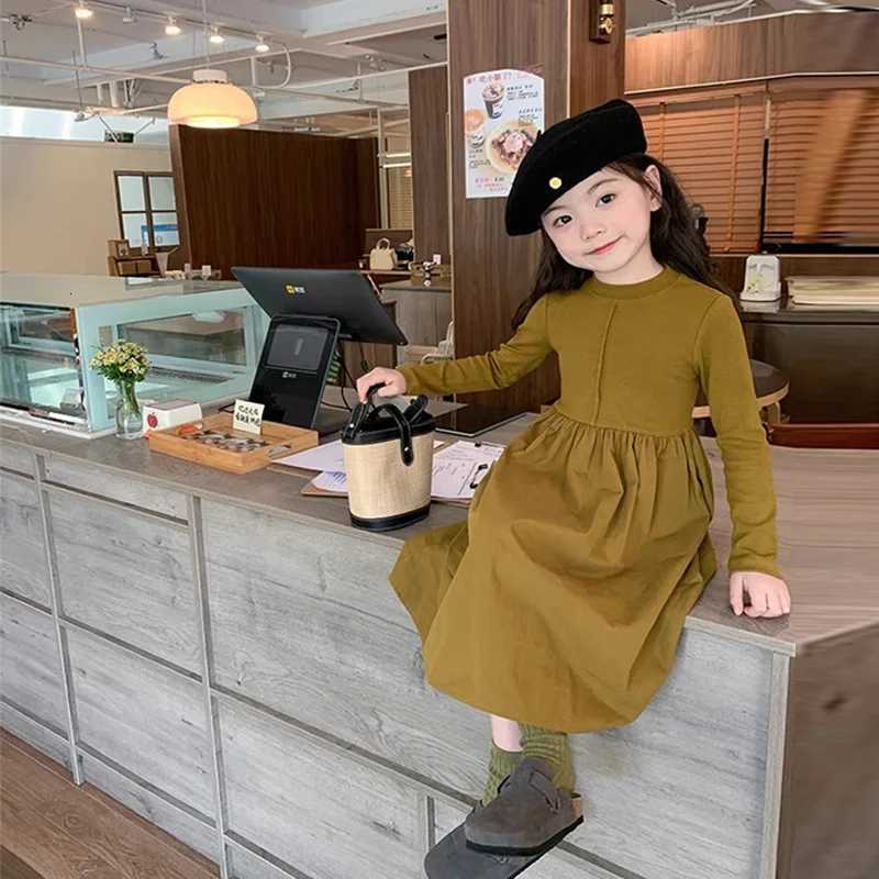 Girls Autumn Dress Princess Birthday Wedding Party Gown New Childrens Fashion Long Vestidos Kids Sweet Spring Clothing 3-10YT260330