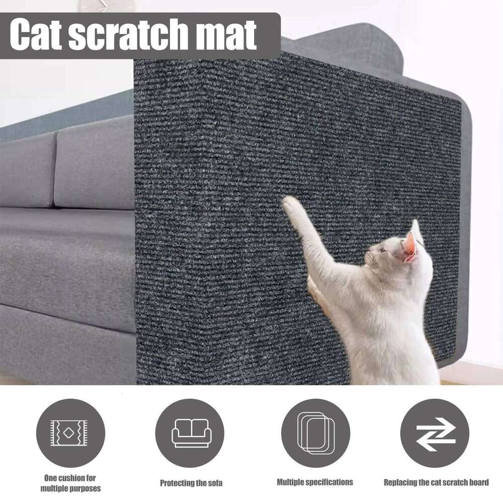 Self-Adhesive Carpet Wall Anti Cat Diy Cats Scratch Board Sofa Protection Paws Sharpen Trimmable