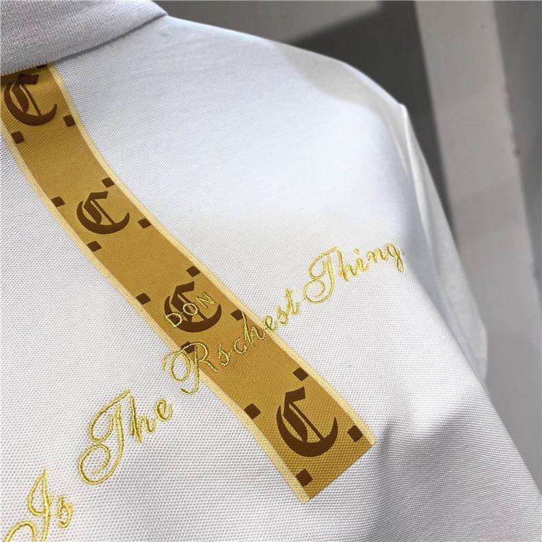 Men's Summer New Fashion Business Casual Polo Shirt Trendy Embroidered Turn-Down Collar Short-Sleeve T-Shirt Top