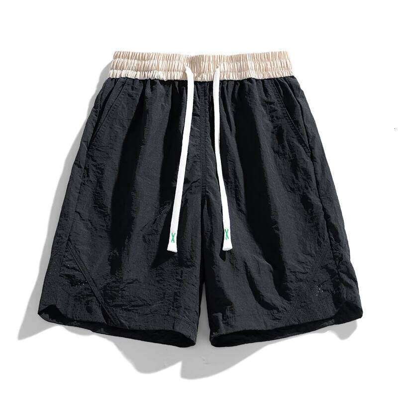 For Summer New Mens Casual Trouers Green Black 100% Nylon Shorts Running Man Short Pants Oversize