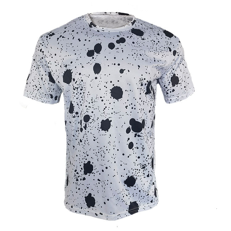 Modern Fashion Digital Printed Round Collar Tee for Males Comfortable Lightweight Fabric