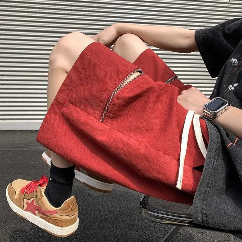 Pi Shuai Shorts Mens Summer Thin Small and Popular Design Loose Fit 5/4 Pants American High Street Vibe Casual Middle Pants H260330
