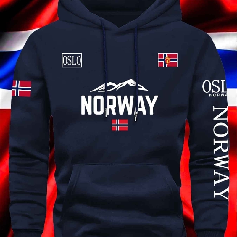 Norwegian Print -selling Men Women Hooded Sweatshirt Autumn Winter Daily Outdoor Vacation Fitness Casual Warm Sportswear 260327