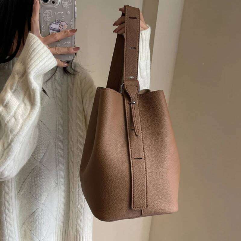 Pcs Set Retro Small Solid Color Leather Shoulder Bags For Women Designer Korean Fashion Female Handbags Underarm Bag Purse